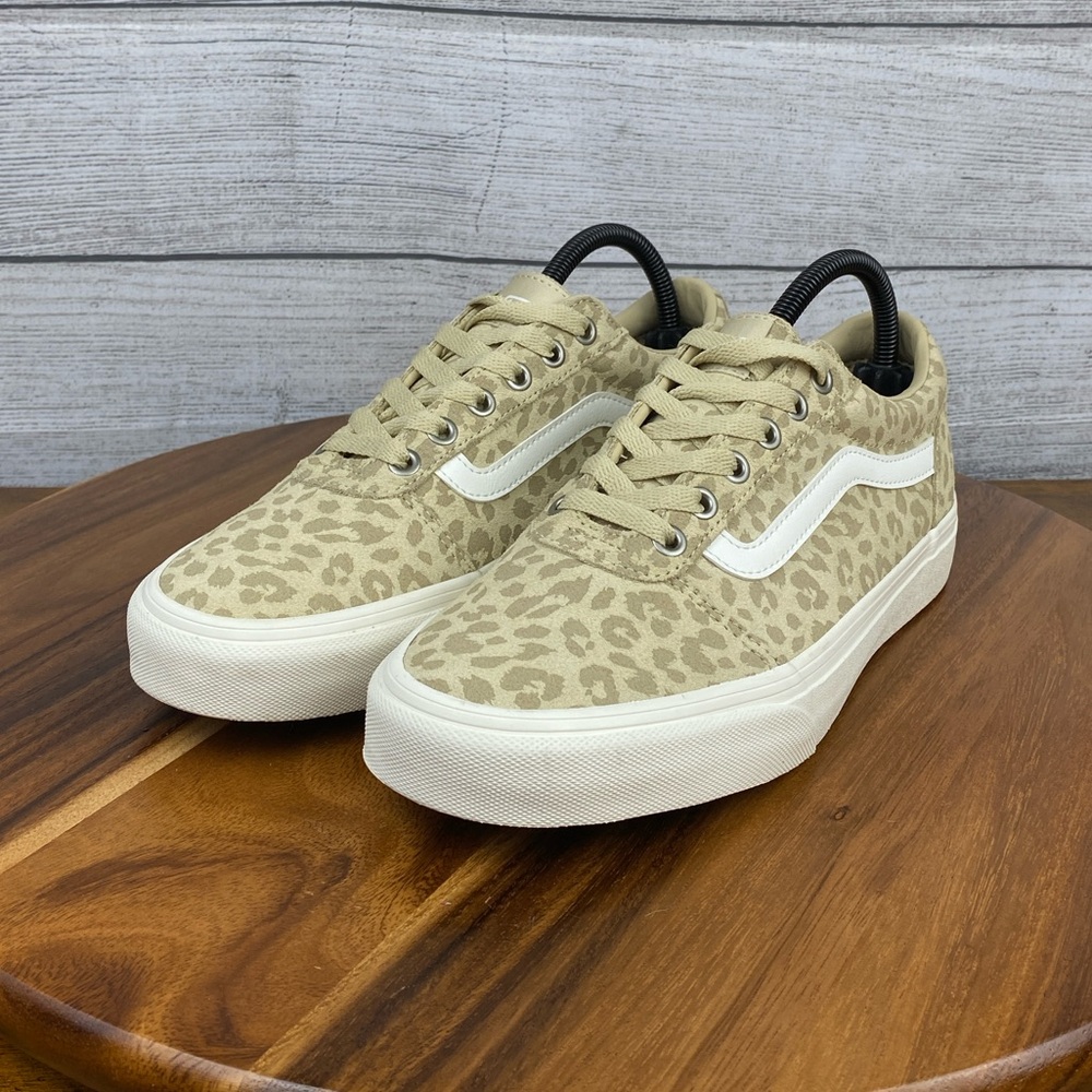 Vans Ward Suede Animal Print Desert Taupe Lace Up Sneaker Women’s Shoe Size 9 - Picture 2 of 11